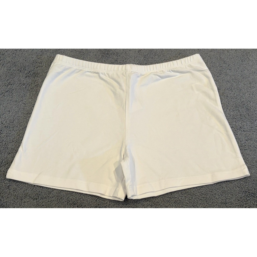 Place Girls White Biker Shorts Size XXL 16 NWT Stretch Athletic Activewear dance
